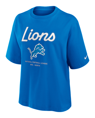 Detroit Lions Essential Script Boxy Women's Nike NFL T-Shirt. Nike.com